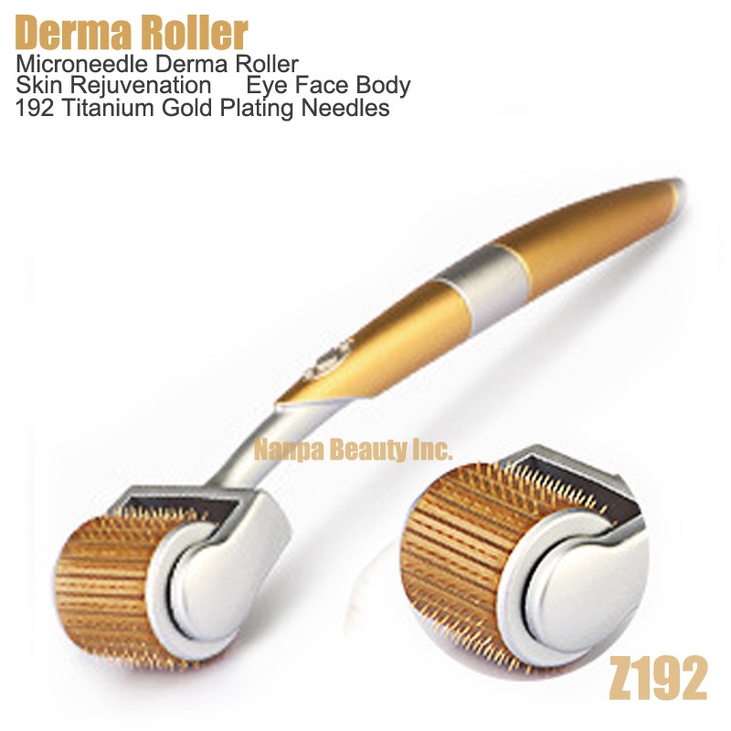 (192 Pins）Titanium Derma Roller For Scars, Stretch Marks Micro Derma Skin Roller