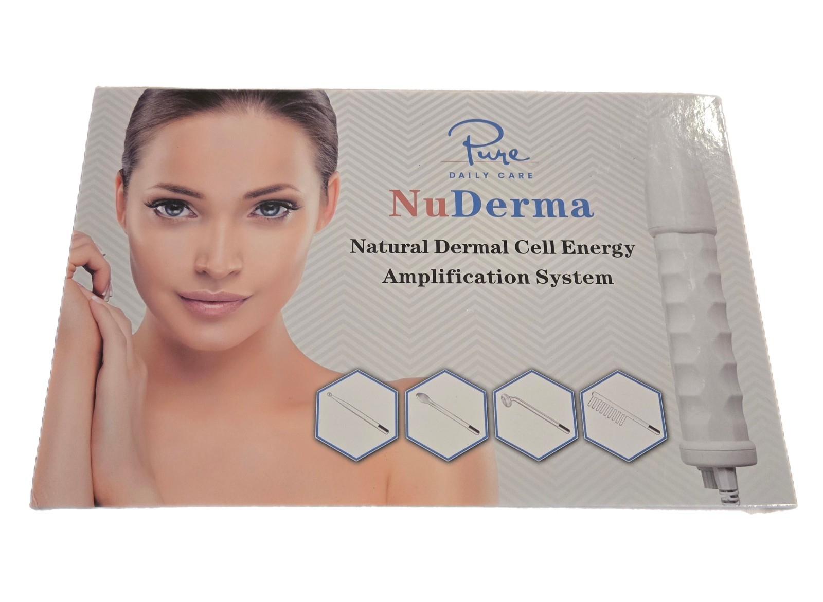 Skin Therapy Pure Daily Care NuDerma Handheld Wand Machine w/Neon – Anti-Aging