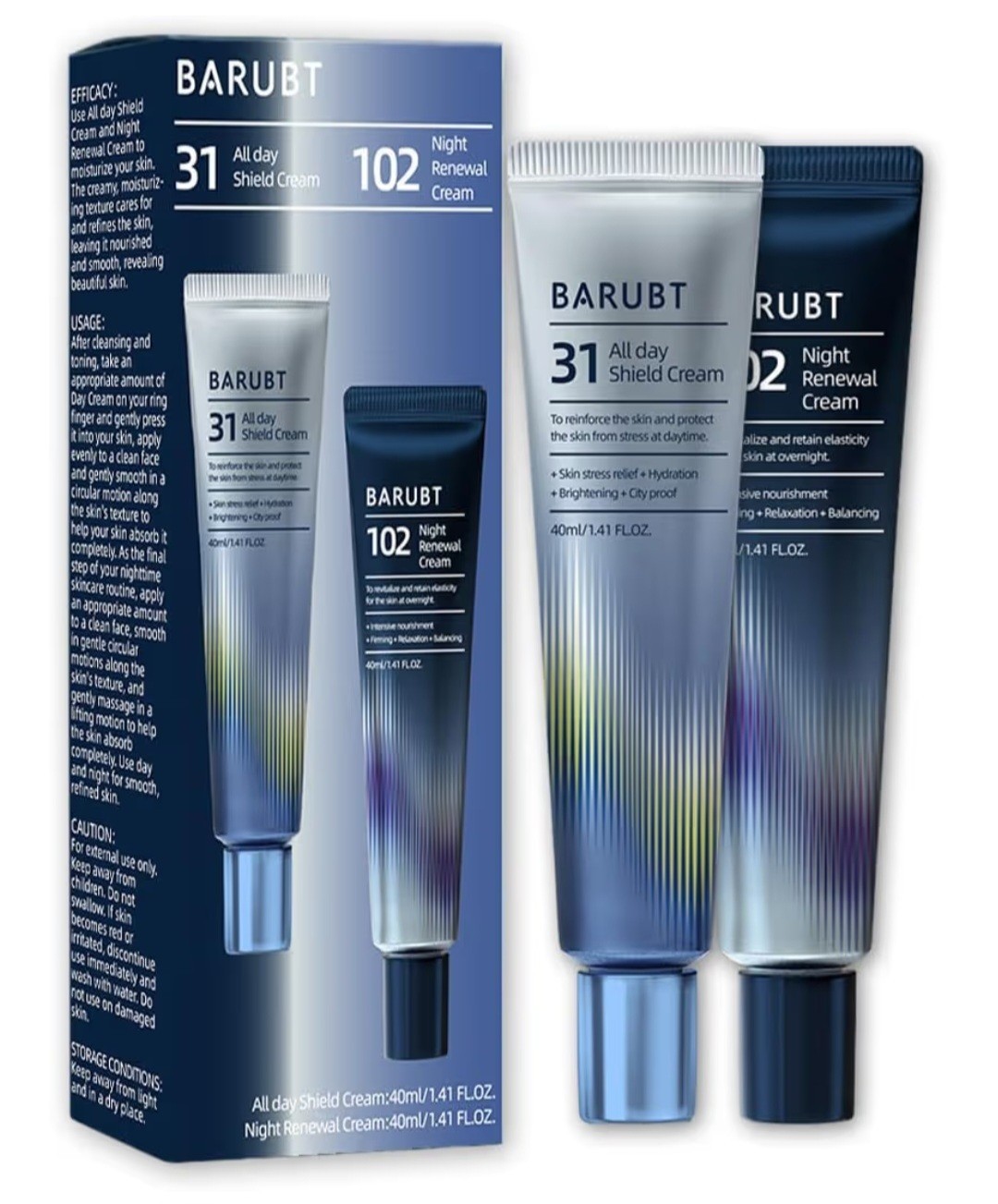 All Day Shield Cream 1.41 fl oz & Night Renewal Cream 1.41 fl oz Set