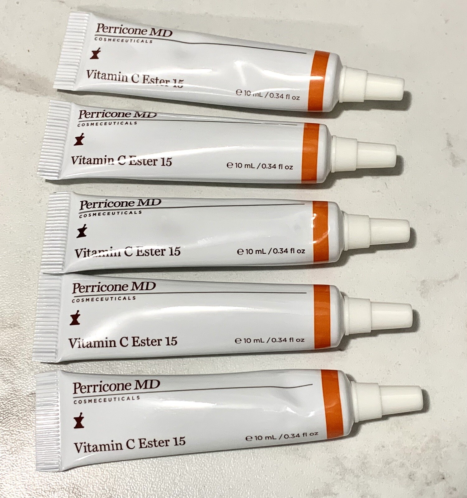 5x ~ Perricone MD – Vitamin C Ester 15 – 0.34 oz tubes, 10 ml, NWOB