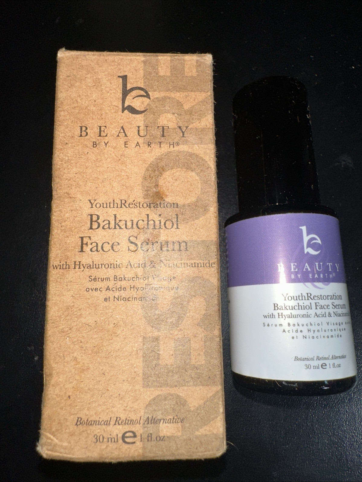 Beauty By Earth Youth Restoration Bakuchiol Serum Hyaluronic Acid Niacinamide!!
