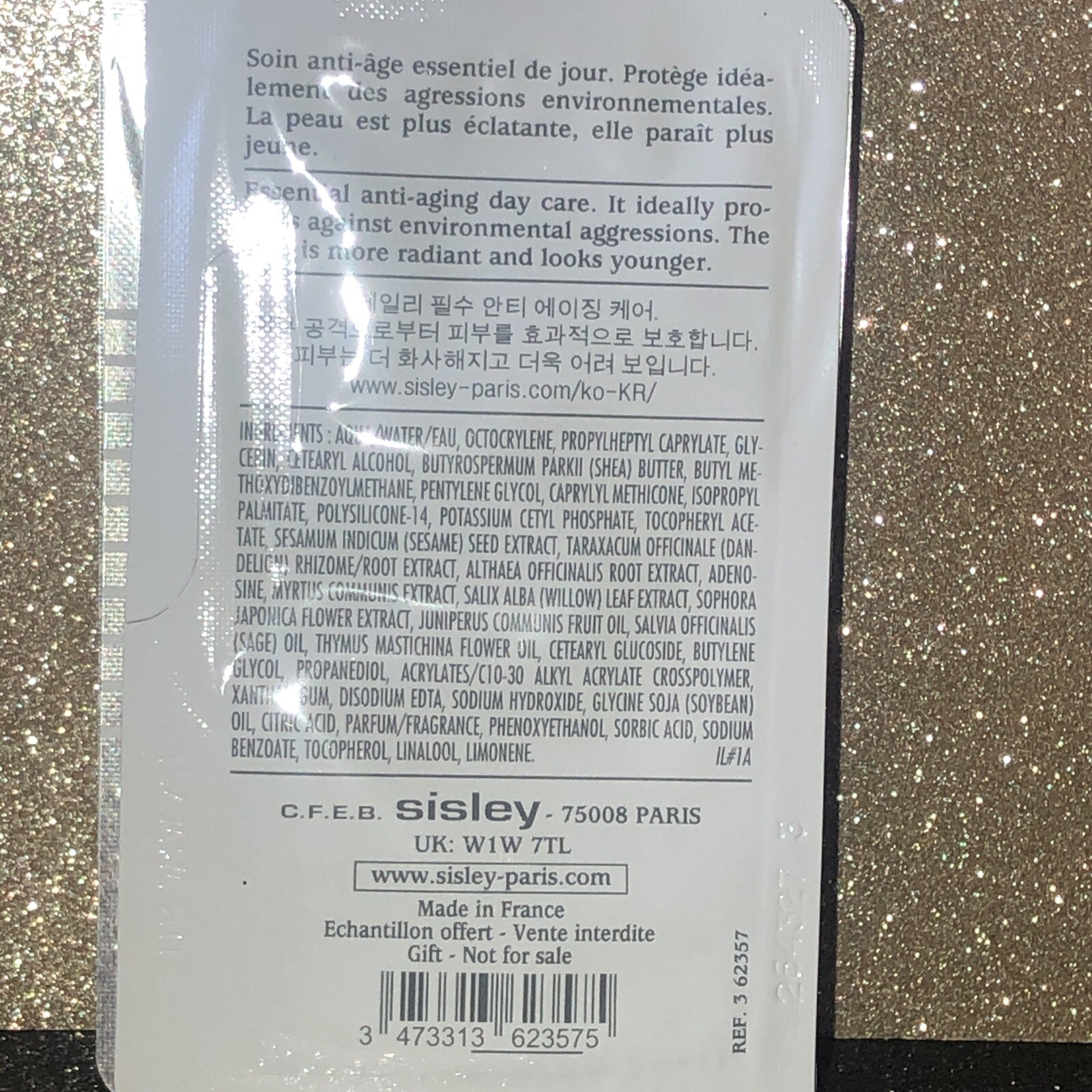 SISLEY ALL DAY ALL YEAR ESSENTIAL ANTI AGING PROTECTION SAMPLE 4 ML PACK OF 7