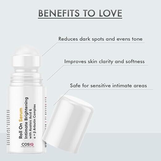 Cos-IQ Intimate Brightening Roll-On Serum | With Azelaic Acid 40ml
