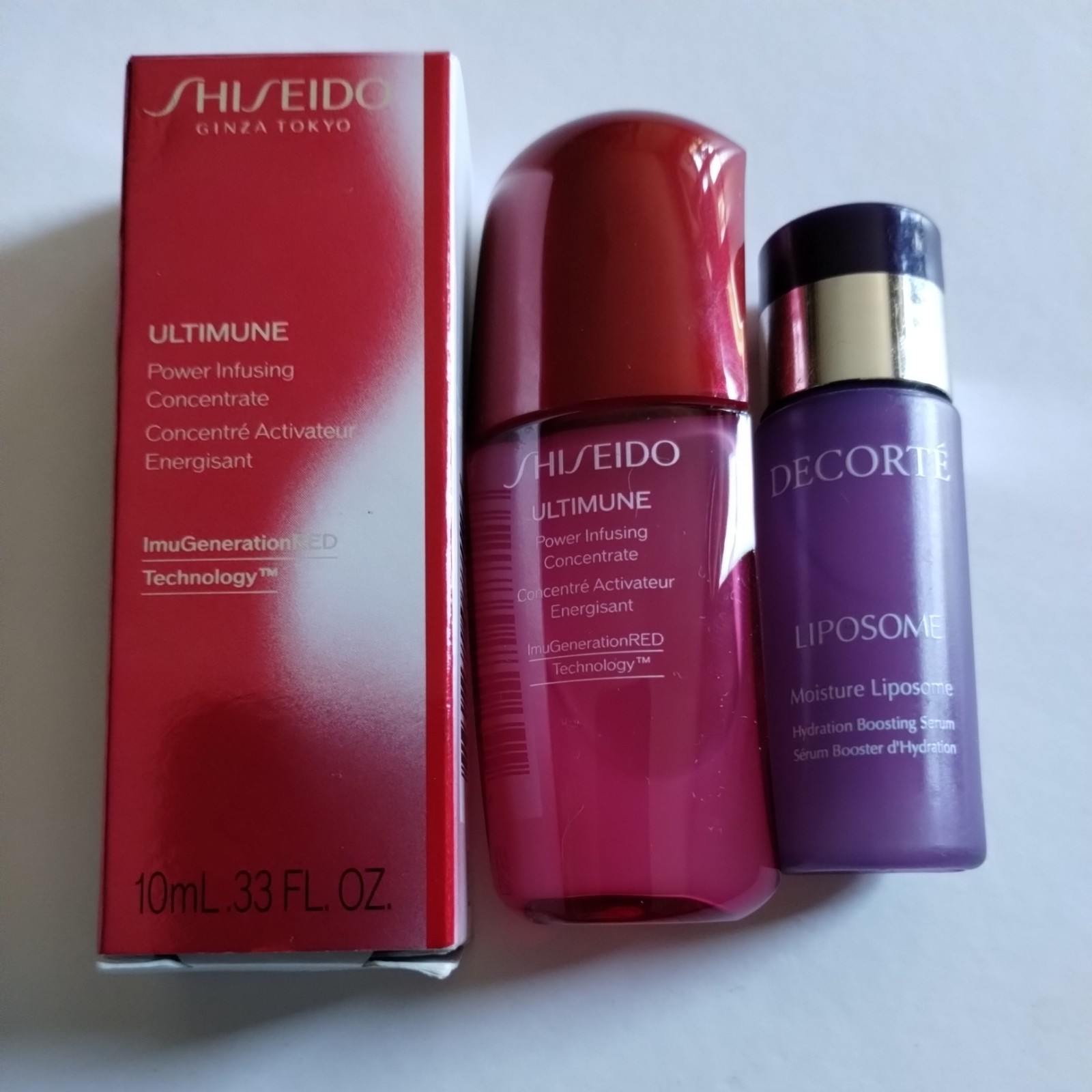 Shiseido Ultimune Power Infusing Serum, .33 oz + Decorte Liposome Serum .3 oz