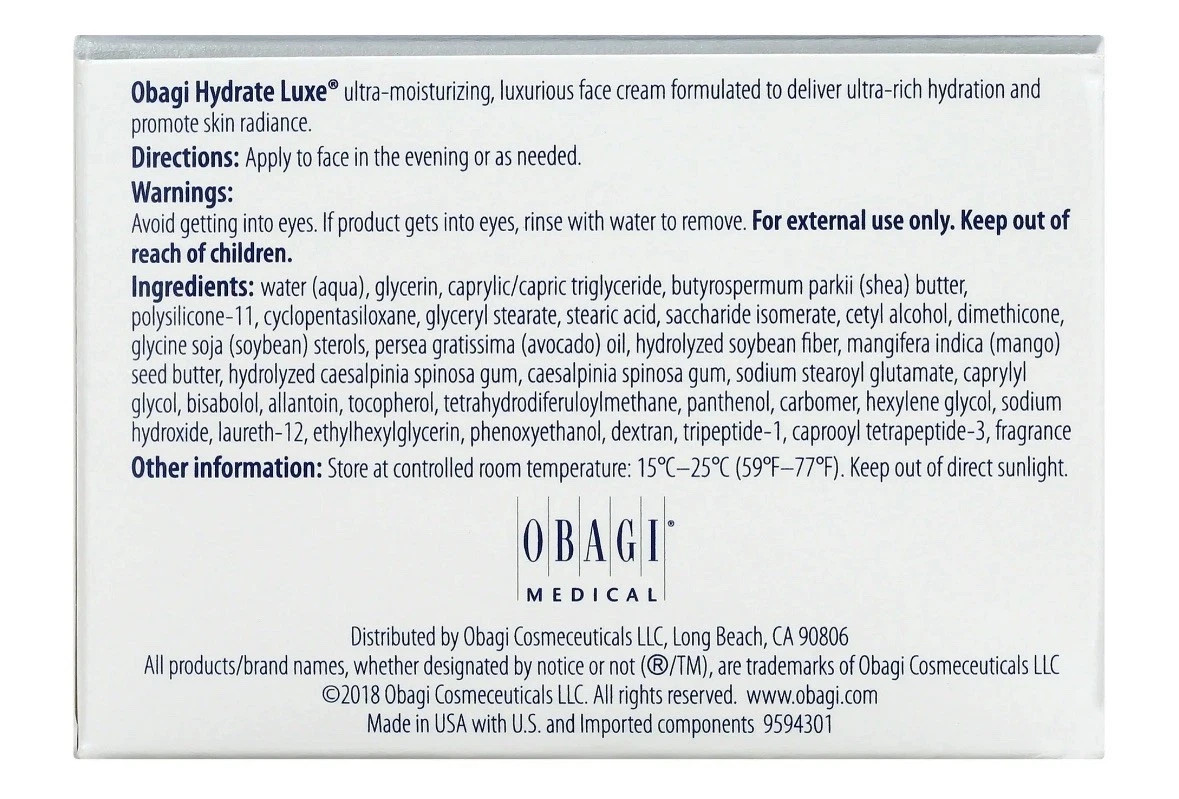 Fresh Obagi Hydrate Luxe Moisture-Rich Cream 1.7 Oz 48g Daily Treatment – NIB
