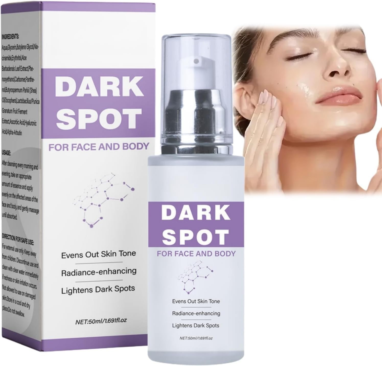 Effective Dark Spot Remover for Face & Body – Age Spots, Sun Spots, Freckles, Me