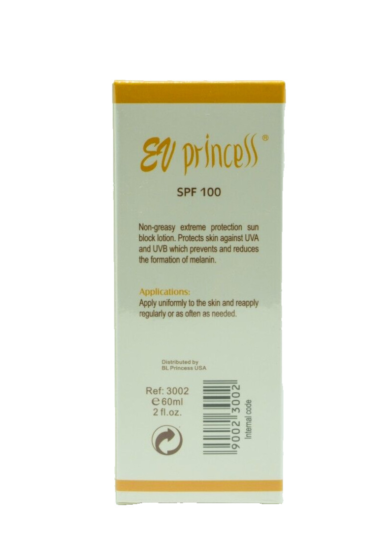 EV Princess SPF 100 Tinted Extreme protection 60ml / 2 fl oz New in box