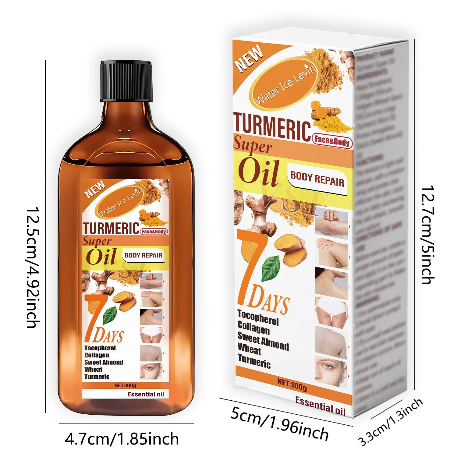 Turmeric Essential Oil Skin Brightening Moisturizer Face Body Repair Glow Serum