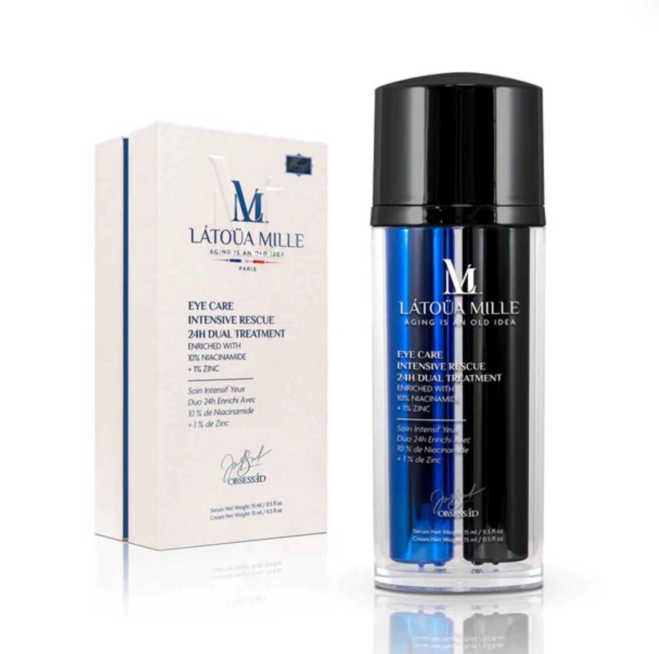 Látoüa Mille Eye Care Intensive Reacue 24H Dual Treatment 2 N 1~Brand New🔥