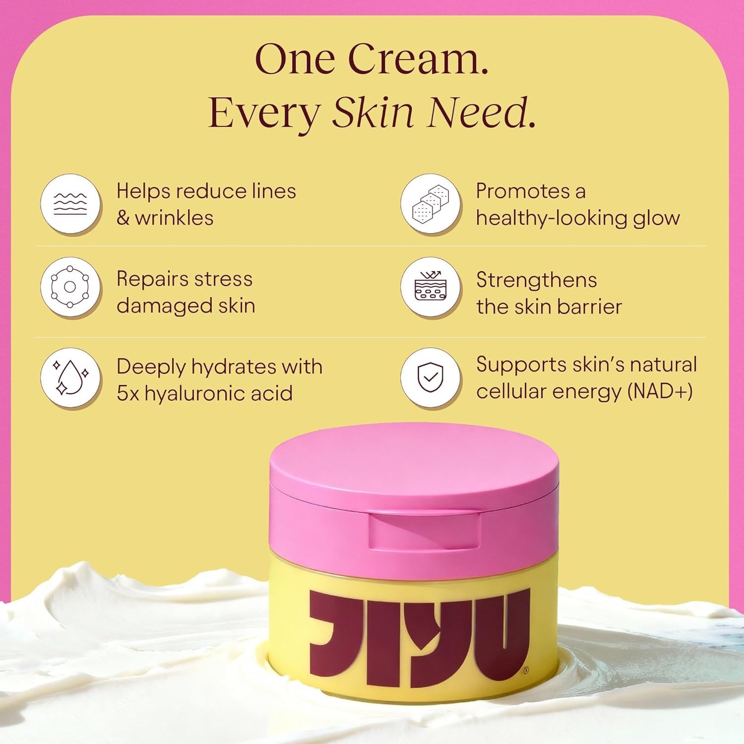 JiYu NAD+ Face Moisturizer Complexioncare + Toning Pads 100ct Hydrating 50ml Set