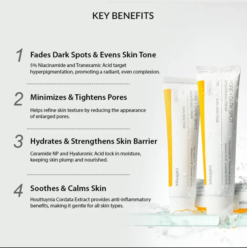 Celimax Pore + Dark Spot Brightening Cream 35ml **FREE 1 DAY US SHIPPING**