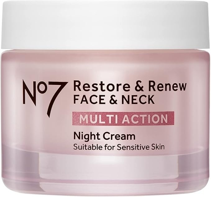 No7 Restore & Renew Face & Neck Night Cream Fragrance Free 50ml Anti Aging