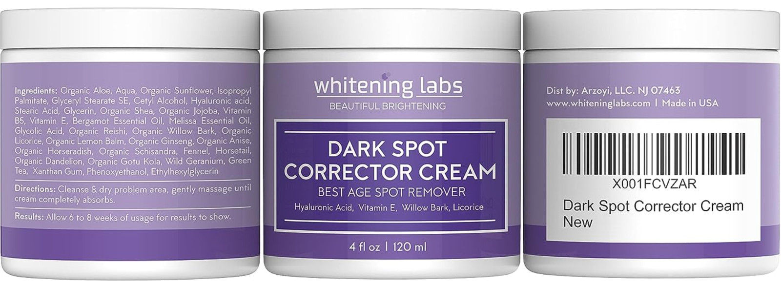 Anti Aging DARK SPOT CORRECTOR for Face, Body Age Spot Remover. MADE in USA 4 OZ