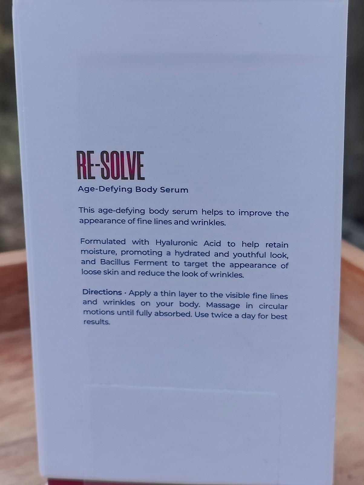 Maelys Re-Solve Age Defying Body Serum 3.5oz / 100g New In box