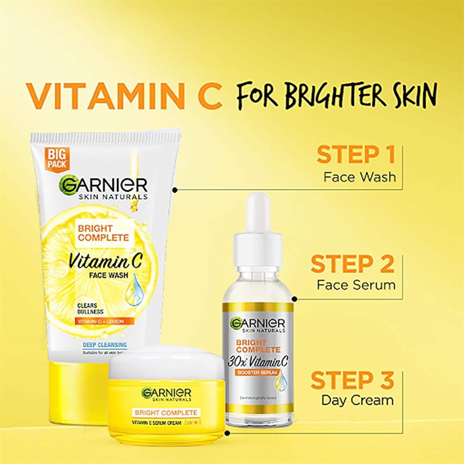 Garnier Bright Complete Vitamin C Serum Cream, SPF 40 PA+++, 45gm
