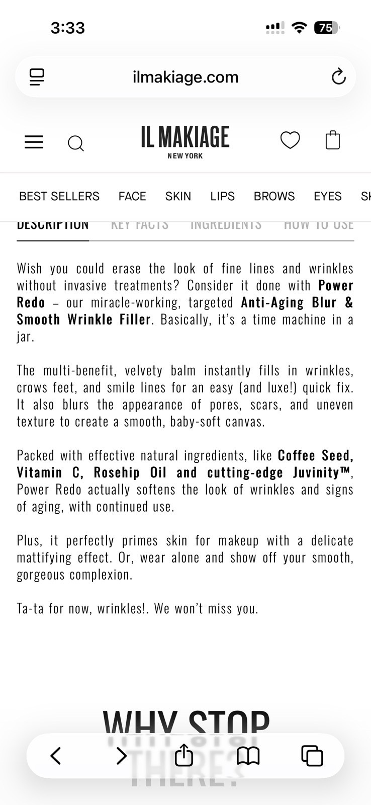 Il Makiage- Power Redo Wrinkle Fix Anti-Aging Blur & Smooth Wrinkle Filler