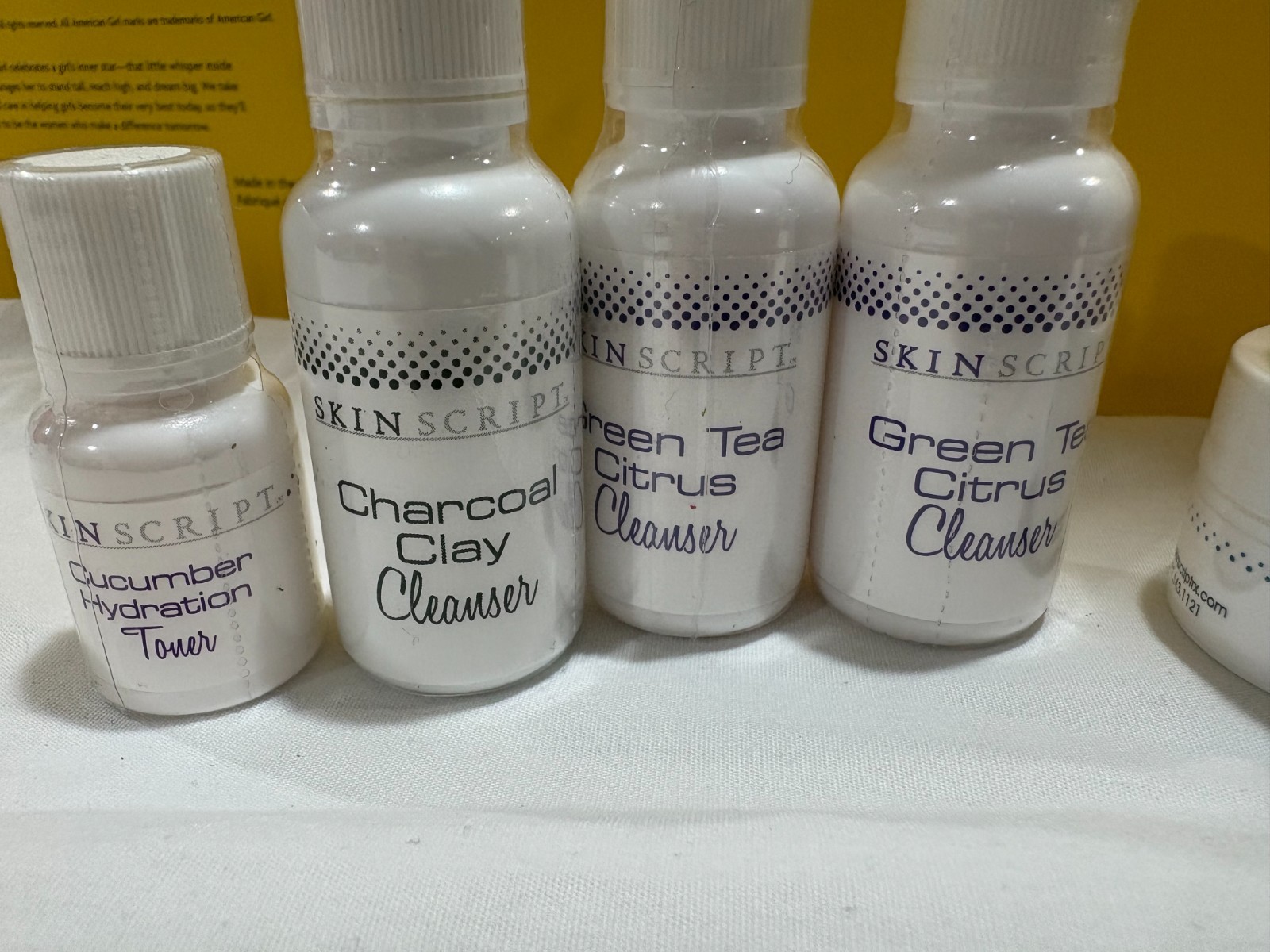Skin Script Sample Size Lot of 10 Moisturizer Serum Scrub Toner Exfoliate Sealed