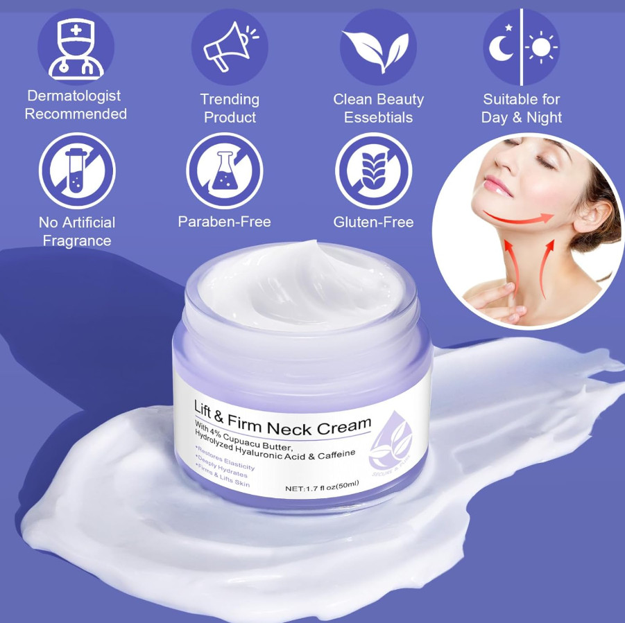 2024 New Pure Neck Firming Cream, Anti-Aging Tighten & Lift Neck Cream, Chest Ne