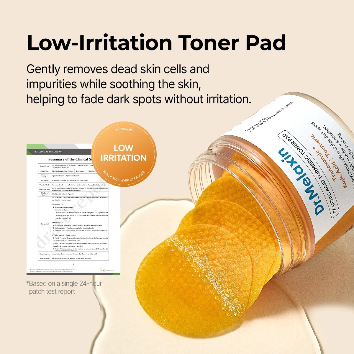 Dr. Melaxin Kojic Acid & Turmeric TX Toner Pad – Dark Spot & Pigmentation Care