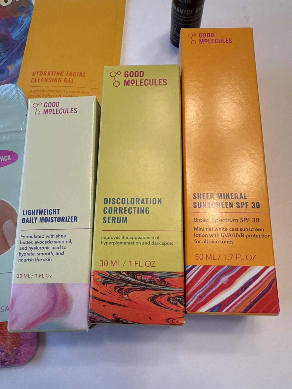 HOT ! GOOD MOLECULES Toner, Serum, Sunscreen, Moisturizer, Cleansing Eye gel,SET