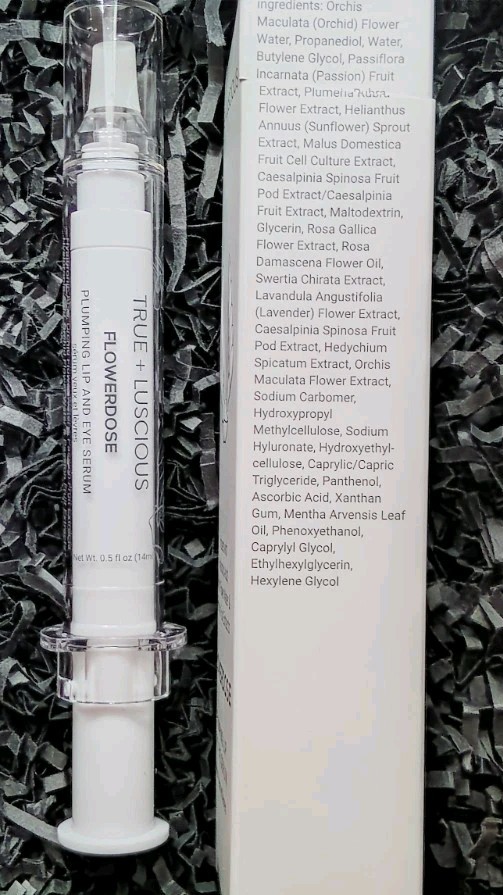 True + Luscious Flowerdose Hydrating 2-in-1 Lip Plumping and Eye Serum BNIB