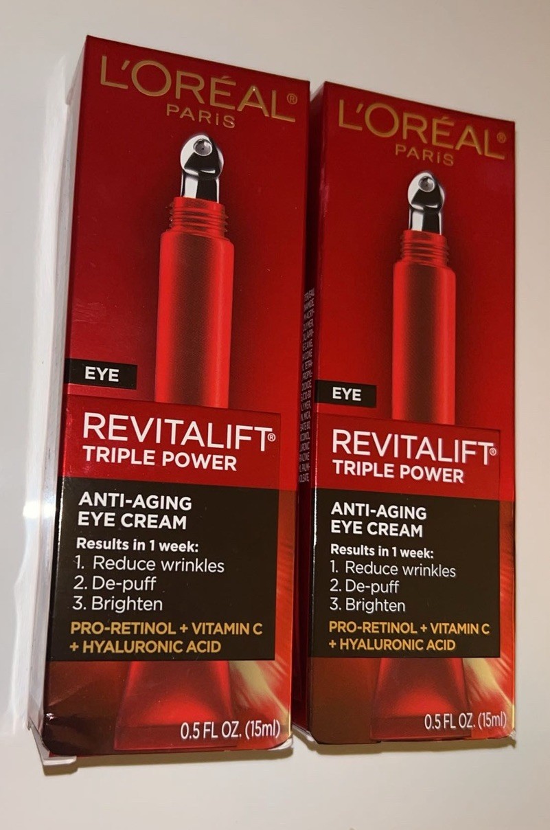 L’Oreal Revitalift Triple Power Anti-Aging Cream, Lot of 2