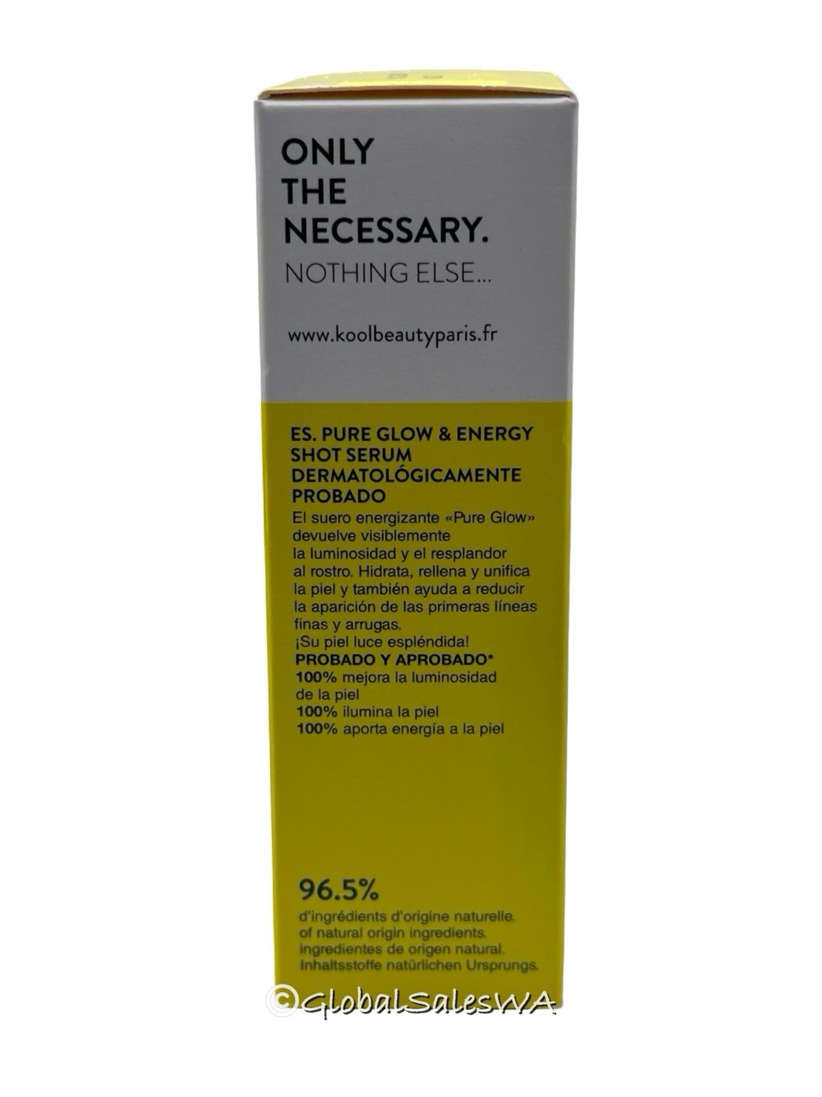 Kool Beauty Paris Pure Glow & Energy Shot Serum AHA 1.05 Oz / 30 mL (Sealed)