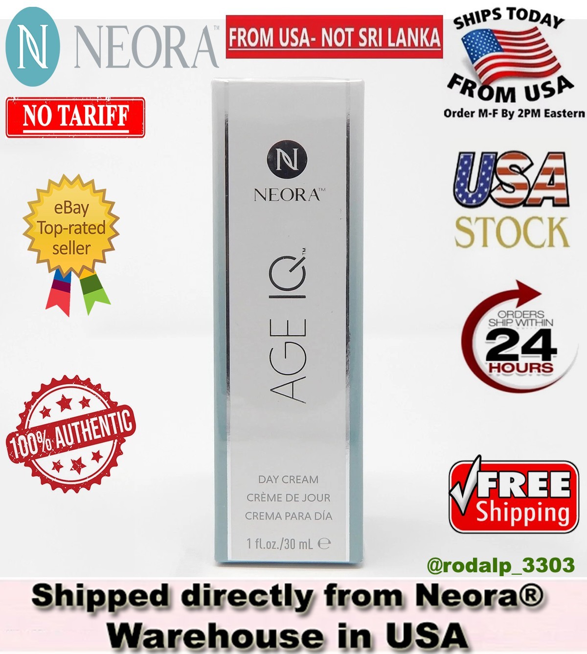 Neora Age IQ Day Cream – 1 fl oz./30 ml – New In Box! Exp. 2027 ❗️ US Seller ❗️