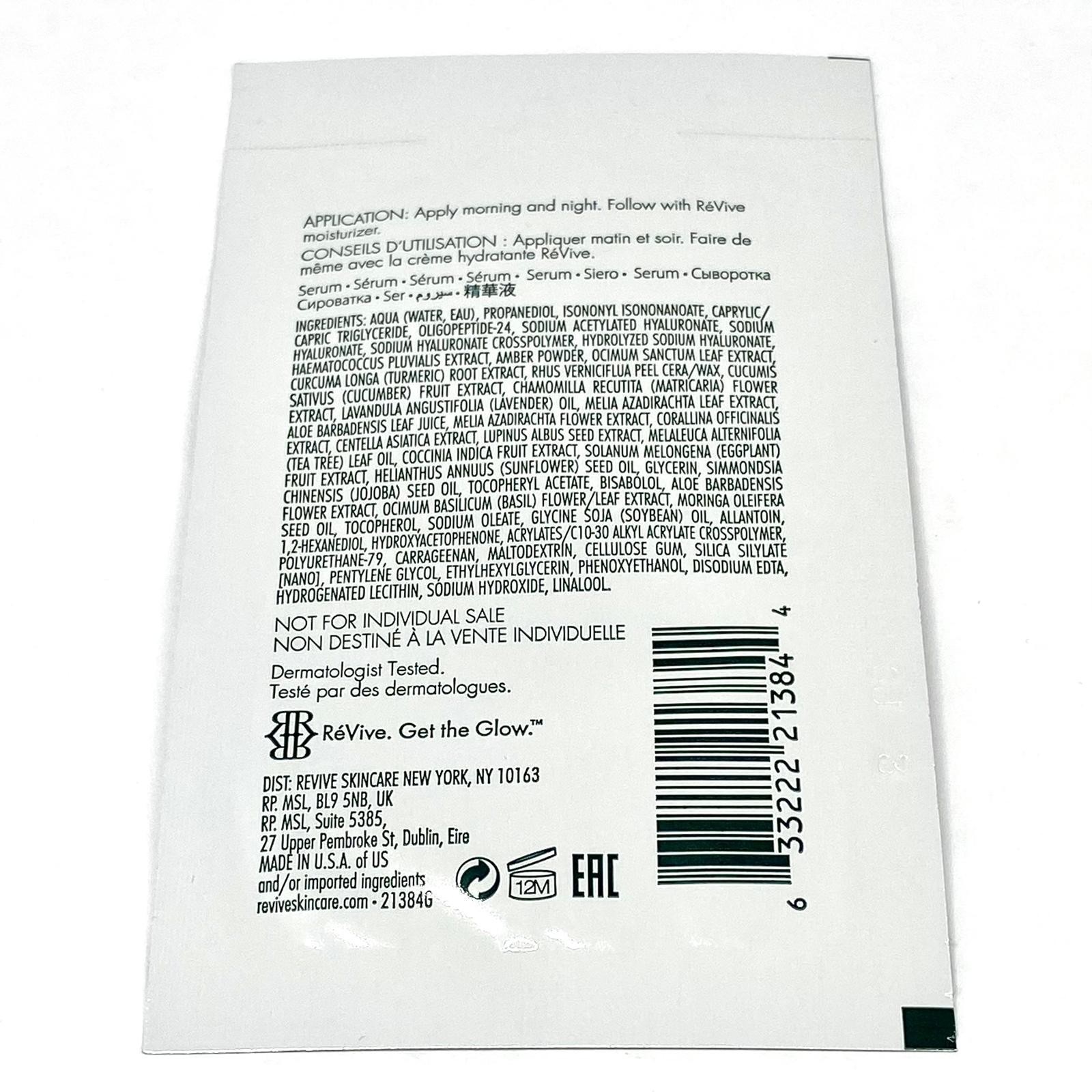 ReVive Moisturizing Renew Hydrogel Targeted 4D Serum Packet Sample 2 ml / .06 oz