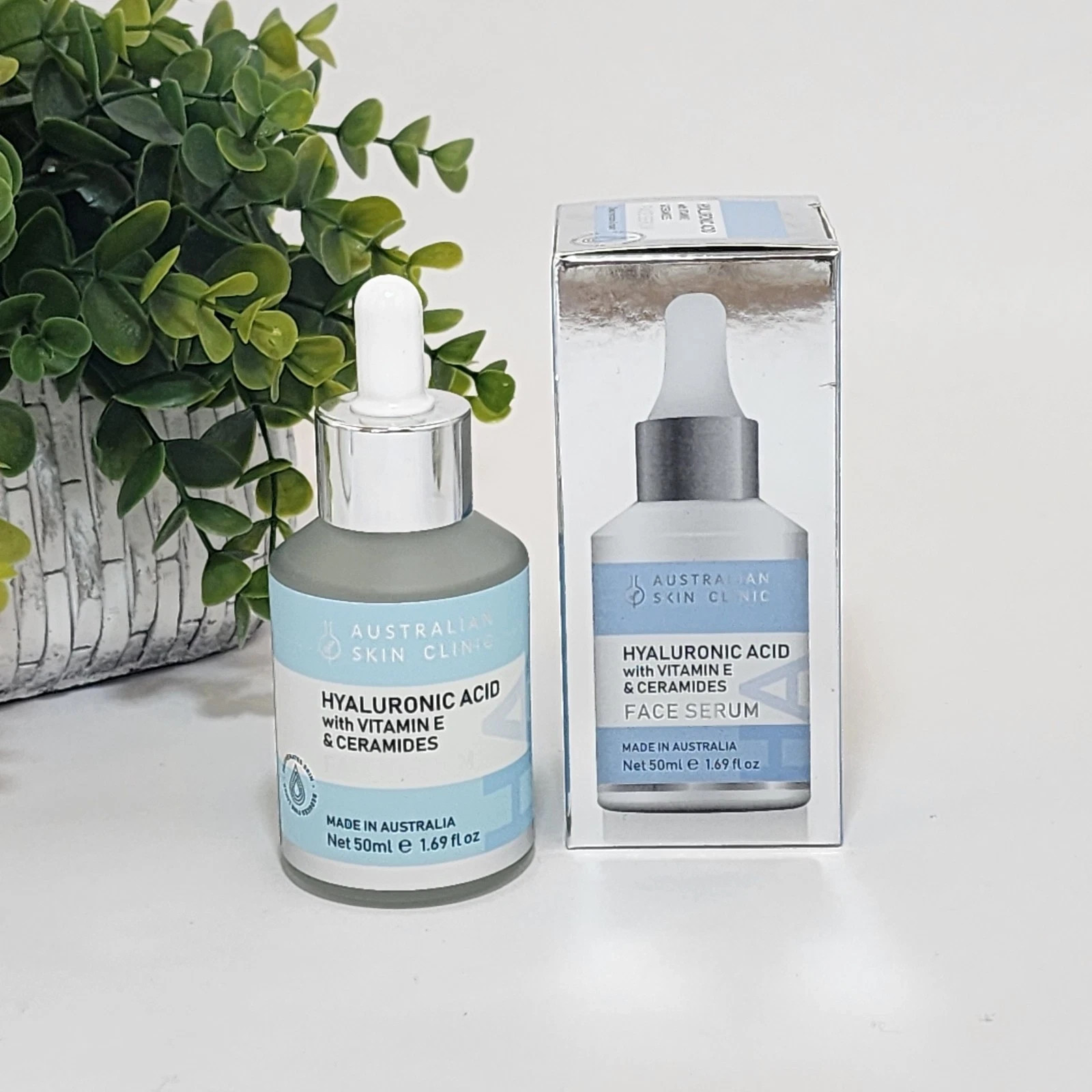 Australian Skin Clinic Hyaluronic Acid Vitamin E Ceramides Face Serum 1.69 fl oz