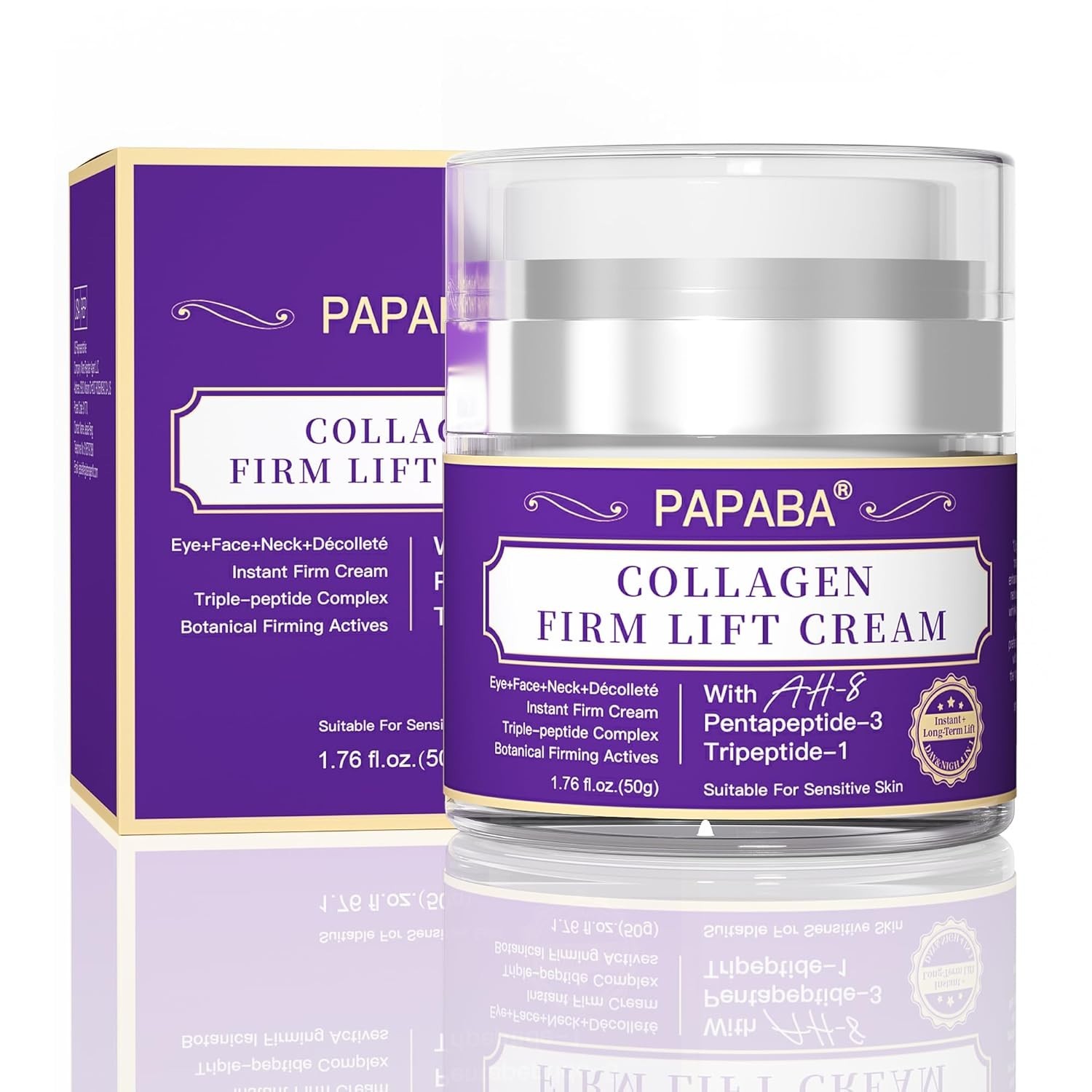 PAPABA Firm Lift Cream Women Men- Collagen & Tripeptide Face, Eye, Neck, Décolle
