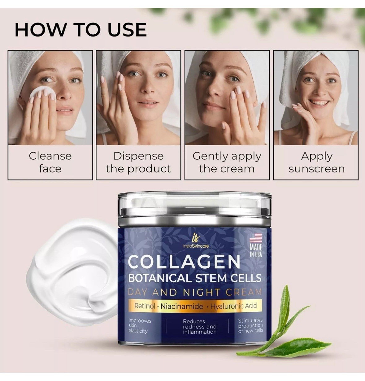 Collagen Face Moisturizer with Airless Pump – Collagen Stem Cells Cream