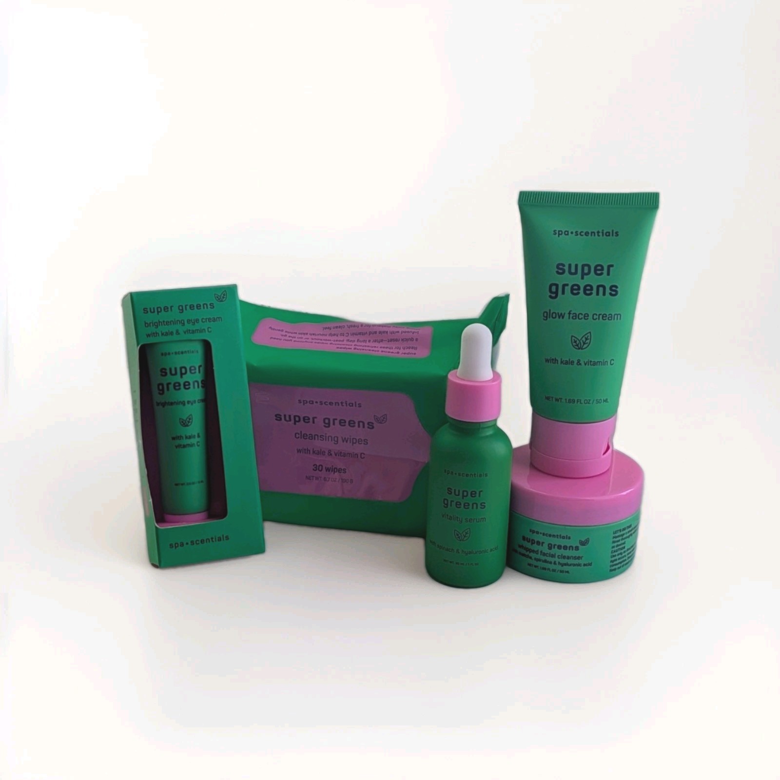 Spa Scentials Super Greens 5-piece Skincare Set NEW