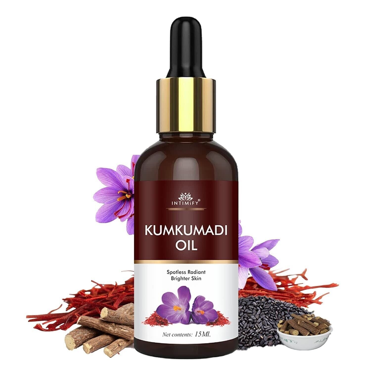 Kumkumadi Face Oil for Glowing Skin, Wrinkles, Whitening – 15 ml Free Shipping