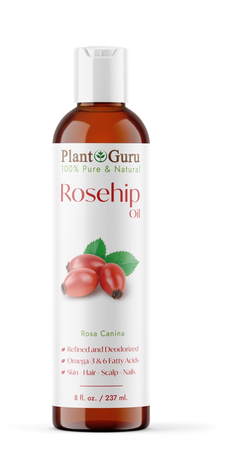 Rosehip Seed Oil 8 oz. Cold Pressed REFINED 100% Pure Natural For Skin Face Hair