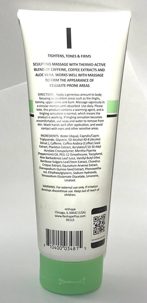 reSHAPE SLIM & CONTOUR ~ Sculpting Gel ~ for firmer, smoother appearance.
