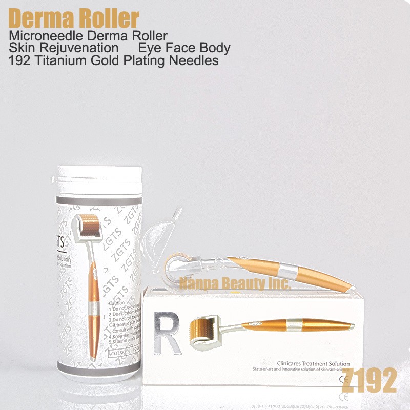 (192 Pins）Titanium Derma Roller For Scars, Stretch Marks Micro Derma Skin Roller
