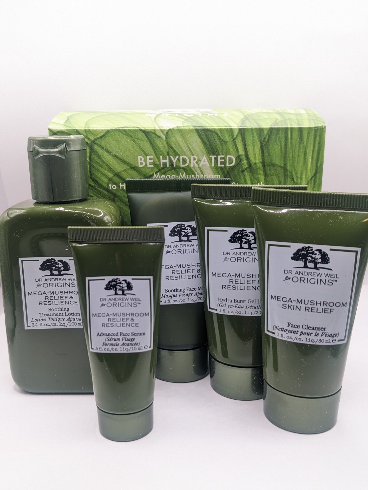 Dr Andrew Weil for Origins MEGA MUSHROOM HYDRATION 5 Piece Set – BNIB