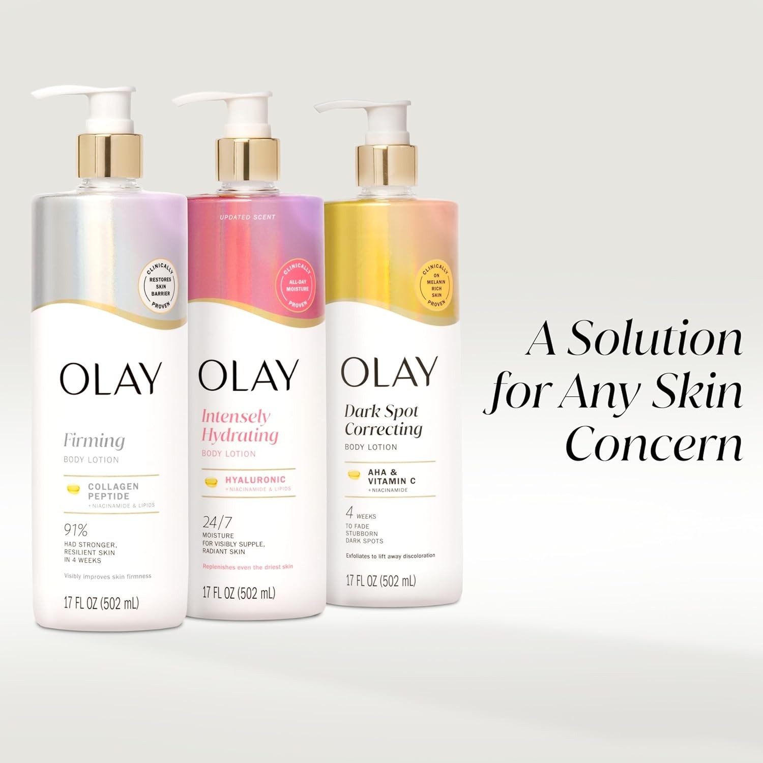 Olay Body Lotion for Women, Firming with Collagen Peptides Serum, Visibly Firmer