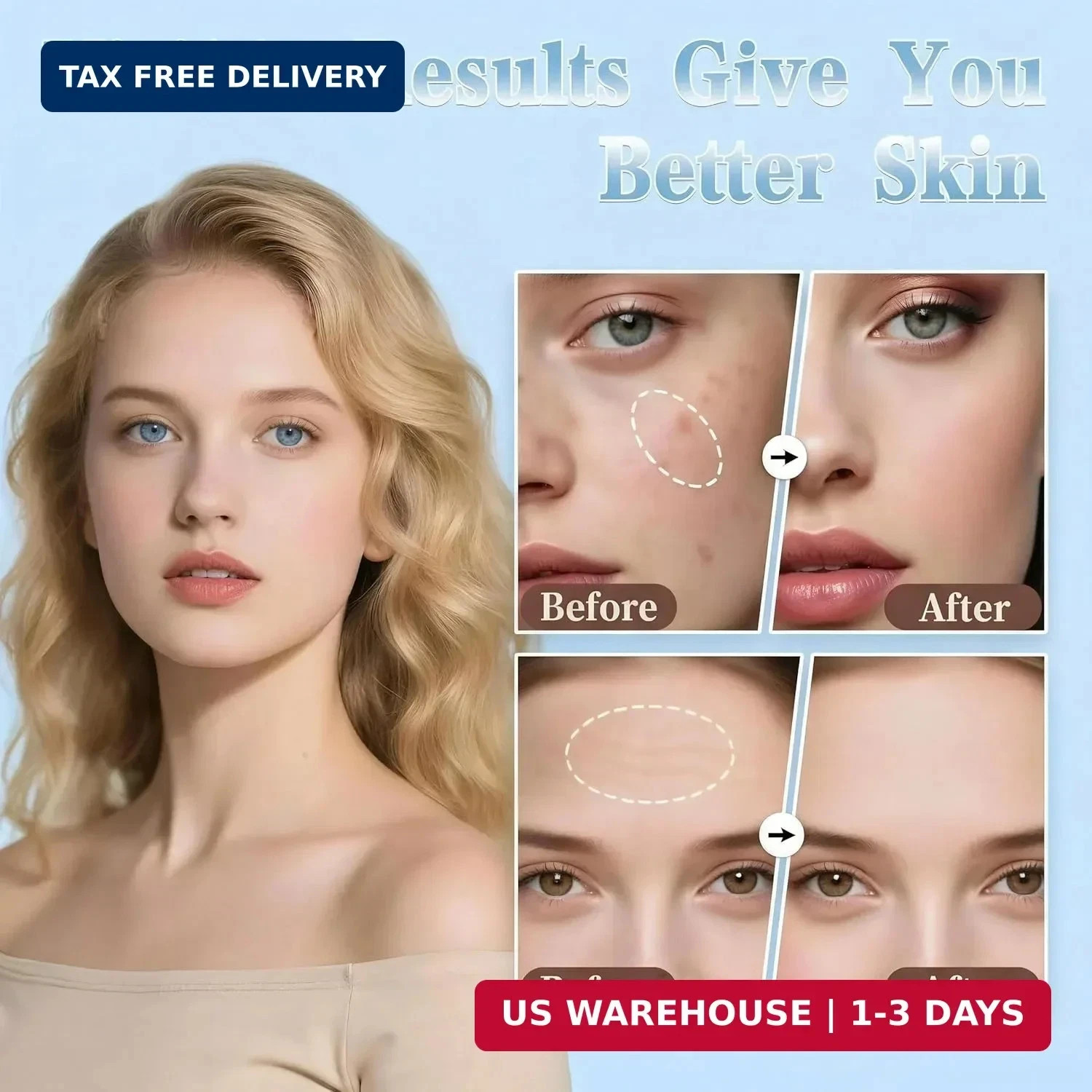 Titanium Derma Stamp 140 Microneedle Adjustable Beauty Tool Face Body Scalp