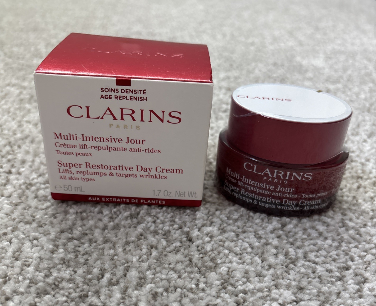 Clarins Multi Intensive Jour Super Restorative Day Cream 50ml 1.7oz New In Box