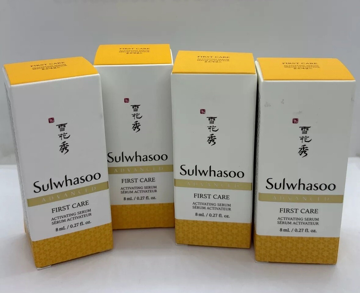 NEW 4X Sulwhasoo ADVANCED First Care Activating Serum Travel SZ 8ml/0.27oz Each