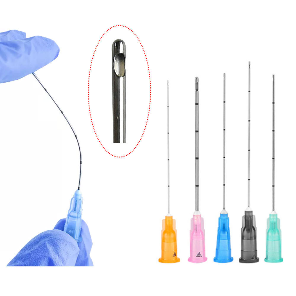 Beauty Salon Flexible Disposable Sterile Micro Cannula Blunt Tips
