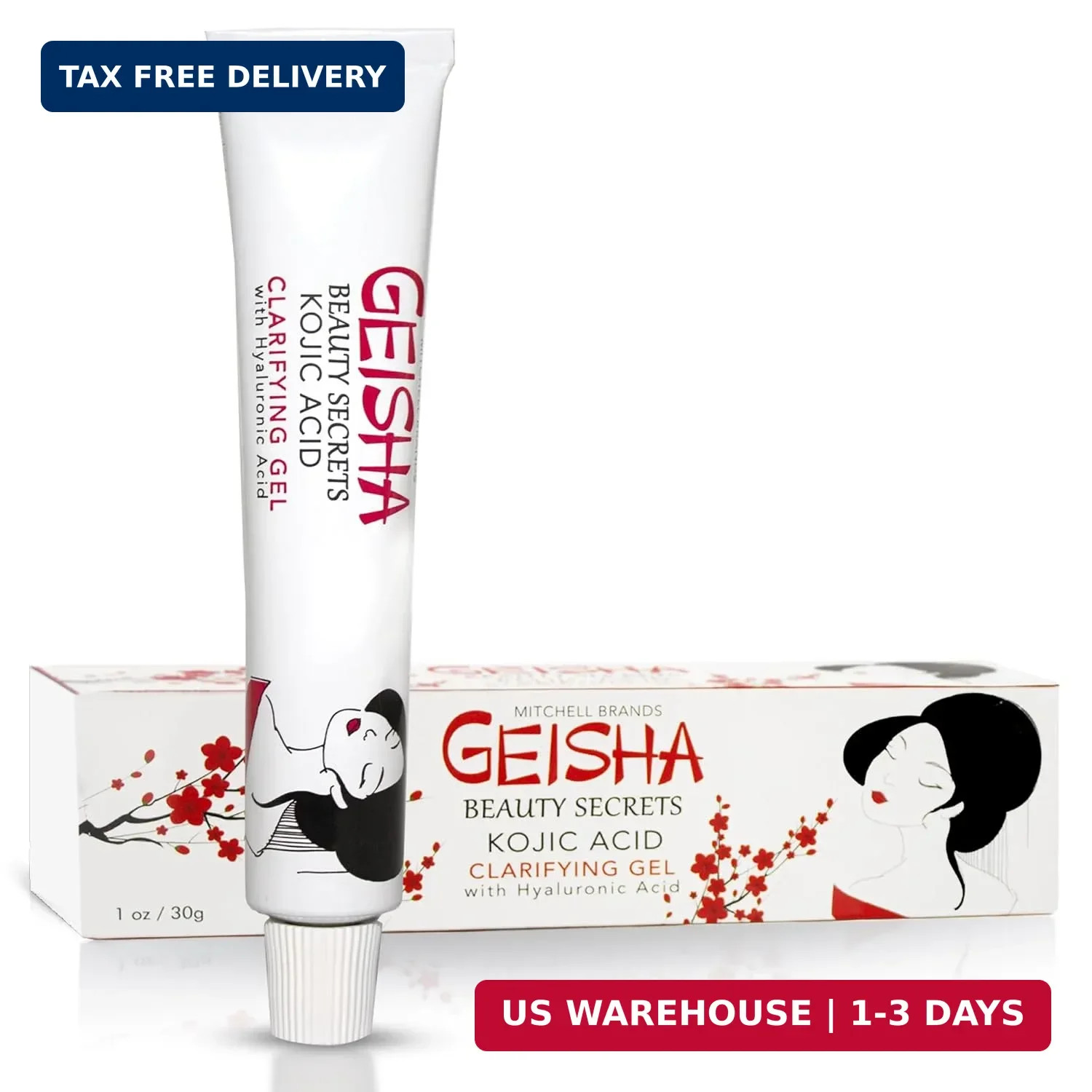 OMIC Geisha, Kojic Acid Gel – 1 fl oz / 30g – Skin Brightening, Clarifying Gel f