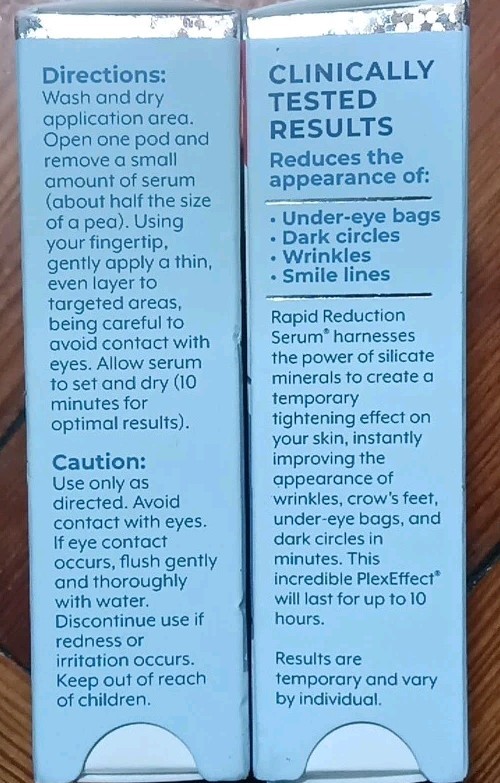 3 PLEXADERM SKINCARE RAPID REDUCTION SERUM REDUCES UNDER-EYE BAGS 18 X3 54 APPS!