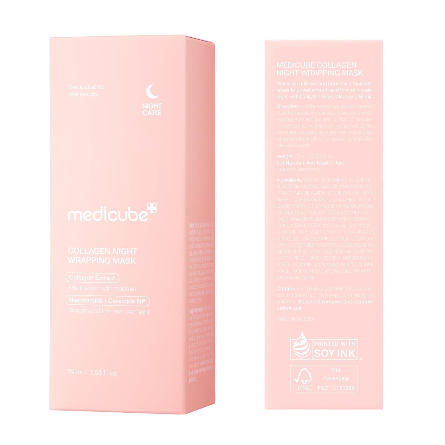 medicube Wrapping Mask Collagen Overnight Peel Off Facial Mask | Elasticity & Hy