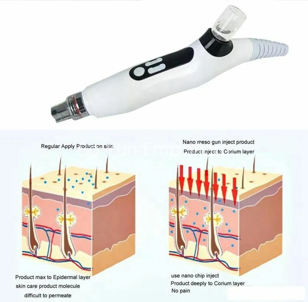 EMS RF No Needle Mesotherapy Gun Skin Care Machine for Face Lifting Anti Aging