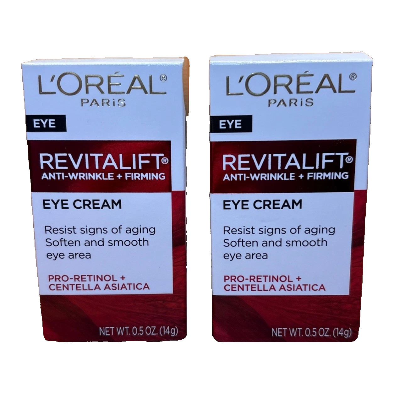 2 Pack L’Oréal Paris Revitalift Anti Wrinkle Firming Eye Cream 0.5 oz Each