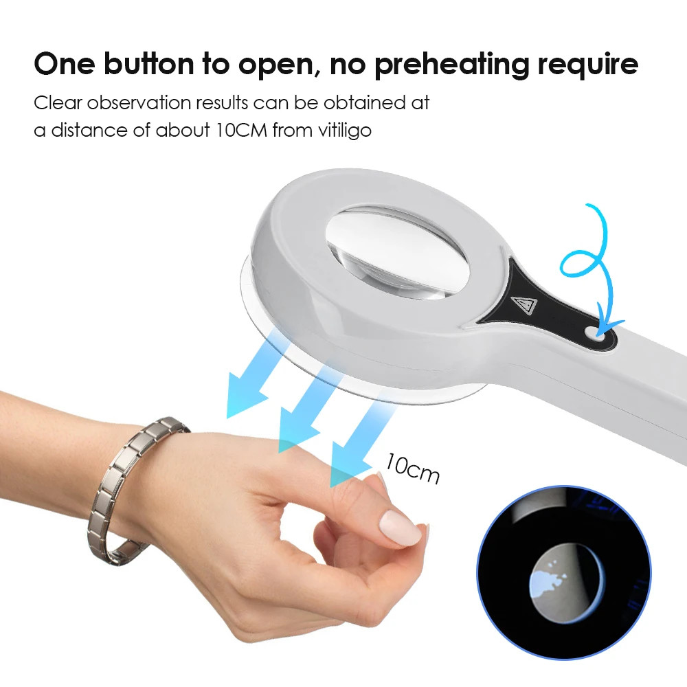Skin Analyzer for Skin UV Magnifying for Beauty Facial Testing Wood Lamp Light