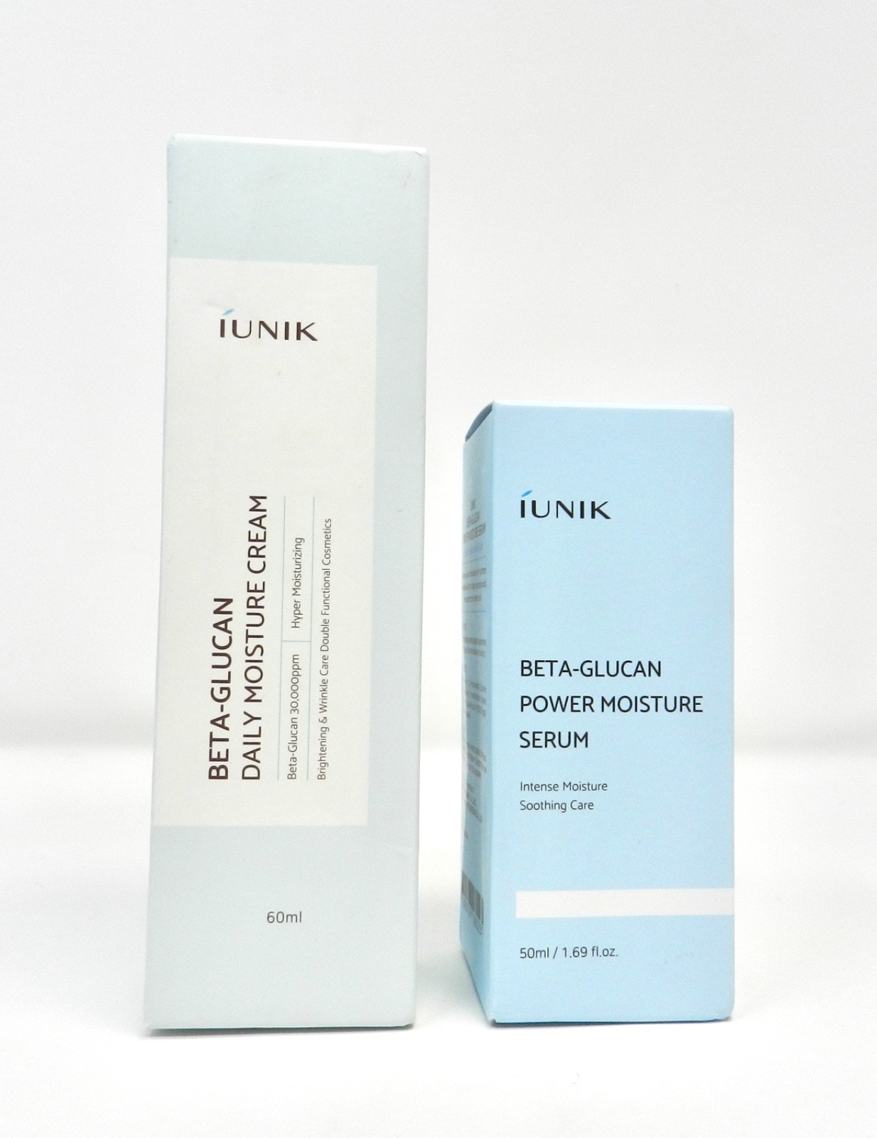 IUNIK Beta-Glucan Daily Moisture Cream 60ml + Power Moisture Serum 50ml K-Beauty